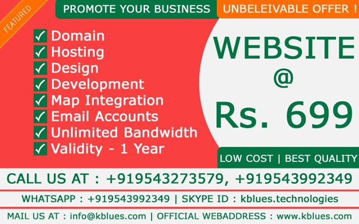 Website at Rs. 699